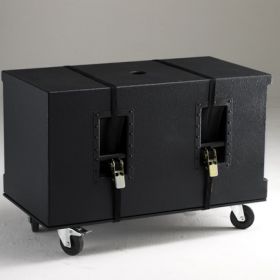 Plateau roulant - peinture noir mat - speakon Djeconcept renfort de grave 2 x 15 pouces