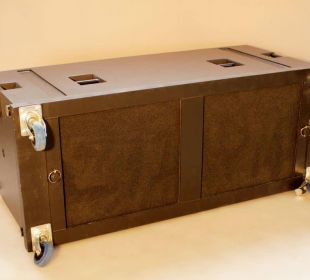 Dolly sur systeme goupille clips Djeconcept caisson infra bass 2 x18 pouces + dolly de transport