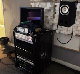 enceinte djeconcept + flycase noir anodise + panneaux acoustiques flightcase anodise